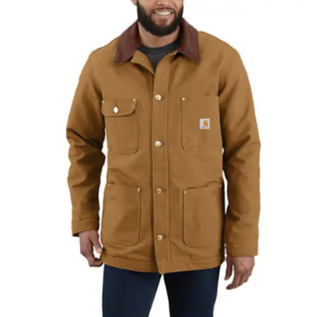Carhartt Loose Fit Firm Duck Blanket-Lined Chore Coat